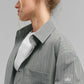 Pinstripe Daylight Button Down Long‑Sleeve — Lunar Grey/White