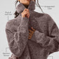 Marl Sweater 1/4 Zip Crew Sweatshirt — Mushroom Marl
