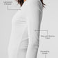 Ribbed Modal Long‑Sleeve — White