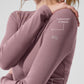 Ribbed Modal Long‑Sleeve — Smoky Quartz