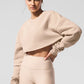 Extreme Cropped Crew Sweatshirt — Macadamia