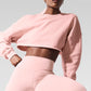 Extreme Cropped Crew Sweatshirt — Pink Quartz