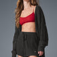 Cable Knit Winter Bliss Cardigan — Dark Heather Grey