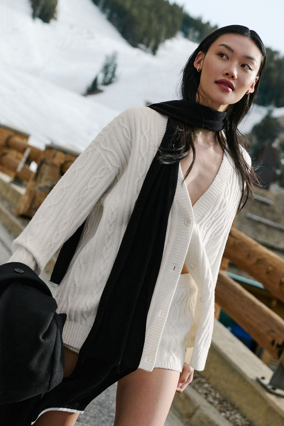 Cable Knit Winter Bliss Cardigan — Ivory