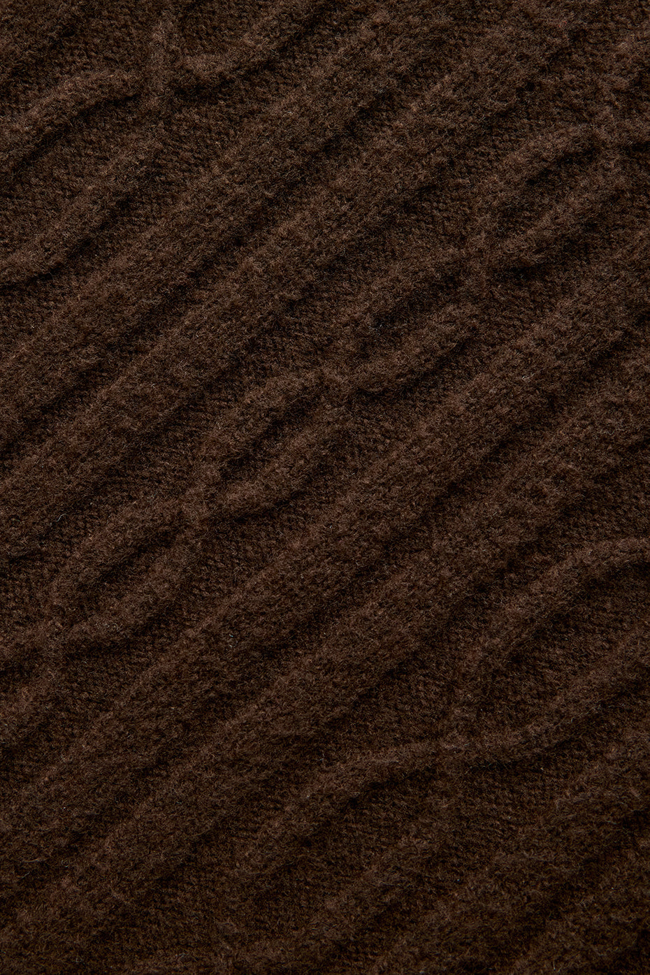 Cable Knit Cropped Winter Bliss Turtleneck Long‑Sleeve — Espresso