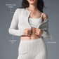 Pointelle Sweater Be Mine Cardigan — Light Grey Heather