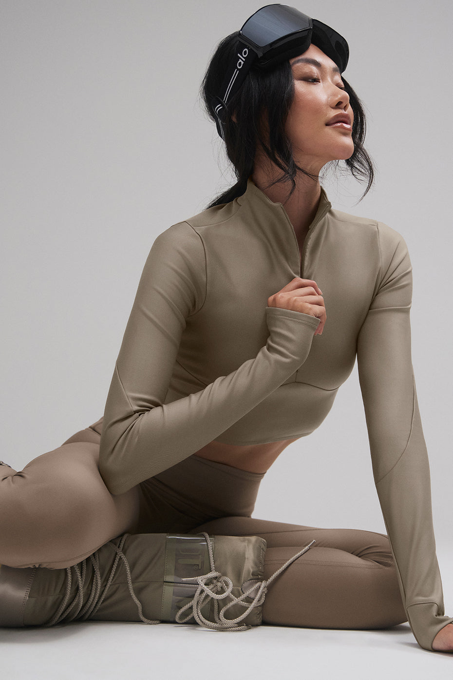 Airlift Winter Warm Ski Time Long‑Sleeve — Light Cocoa