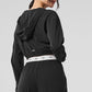 Cropped Breezy Full — Zip Hooded Sweatshirt — Black