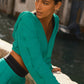 Cropped Breezy Full — Zip Hooded Sweatshirt — Spruce Green