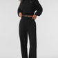Cropped Accolade Crewneck — Black
