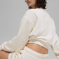 Cropped Accolade Crewneck — Ivory