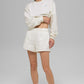 Cropped Accolade Crewneck — Ivory