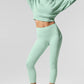 Cropped Accolade Crewneck — Spearmint