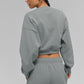 Cropped Accolade Crewneck — Lunar Grey
