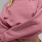 Cropped Accolade Crewneck — Pink Wild Rose