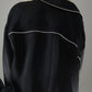 Courchevel Silk Button Down — Black/Ivory