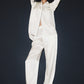 Courchevel Silk Button Down — Ivory/Black