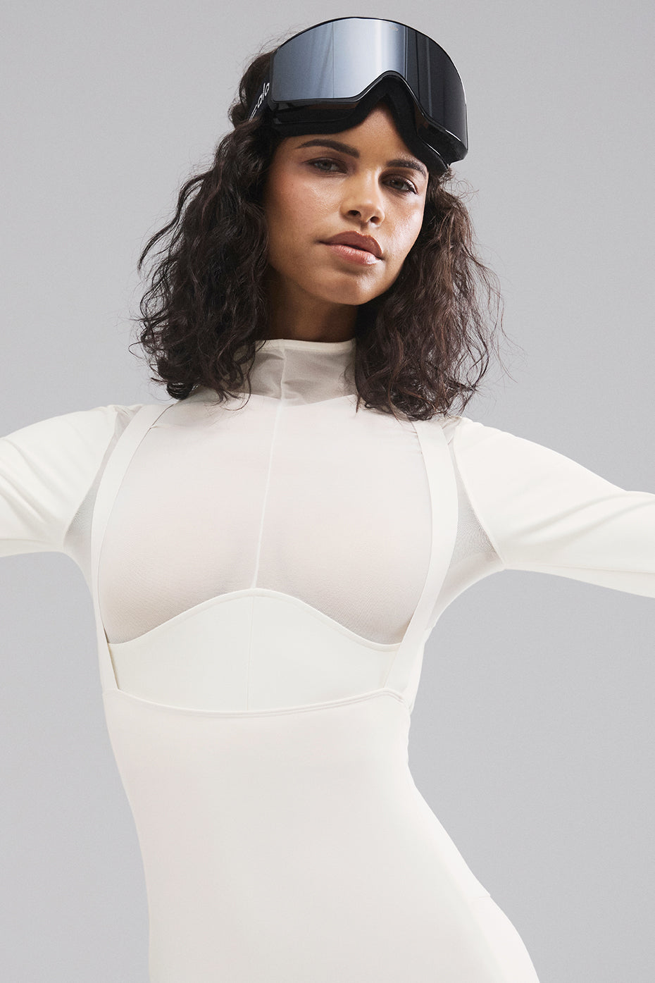 Airlift Winter Warm Mesh Ski Time Long‑Sleeve — Ivory