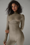 Airlift Winter Warm Mesh Ski Time Long‑Sleeve — Light Cocoa