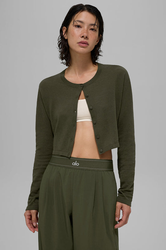 Supernatural Sweater Cardigan — Green Olive