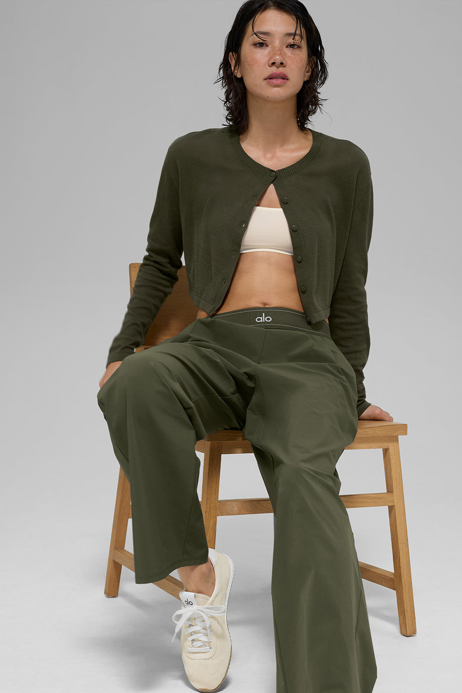 Supernatural Sweater Cardigan — Green Olive