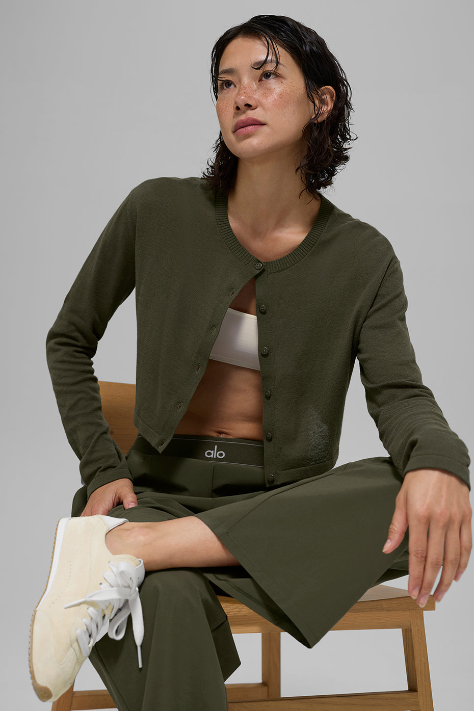 Supernatural Sweater Cardigan — Green Olive