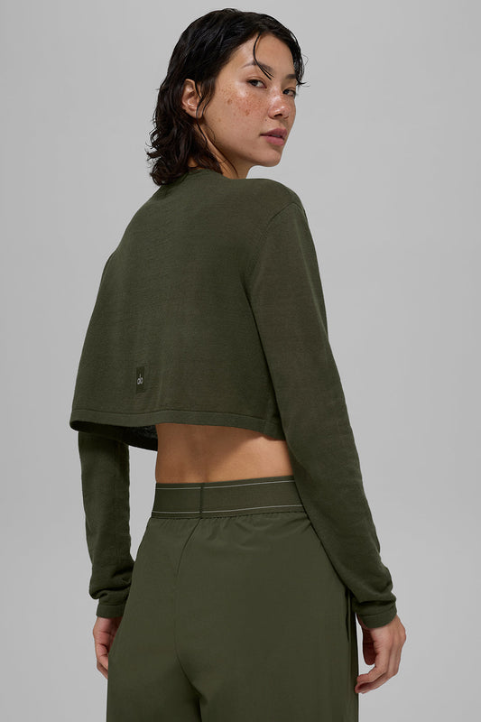 Supernatural Sweater Cardigan — Green Olive