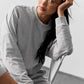 Cropped Sway Crew Neck Crew Sweatshirt — Athletic Heather Grey