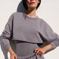 Washed Extreme Cropped Crew Sweatshirt — Cool Grey Wash