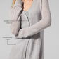 Sheer Cashmere Long Cardigan — Athletic Heather Grey