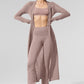 Sheer Cashmere Long Cardigan — Taupe