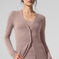 Sheer Cashmere Long Cardigan — Taupe
