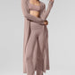 Sheer Cashmere Long Cardigan — Taupe