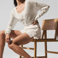 Sheer Cashmere Cropped Cardigan — Ivory