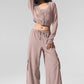 Sheer Cashmere Cropped Cardigan — Taupe