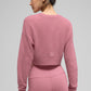 Sheer Cashmere Cropped Cardigan — Pink Wild Rose