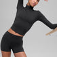 SculptSoft Precision Fit 1/4 Zip Long‑Sleeve — Black