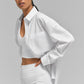 Cotton Real Deal Button Up Long‑Sleeve — White