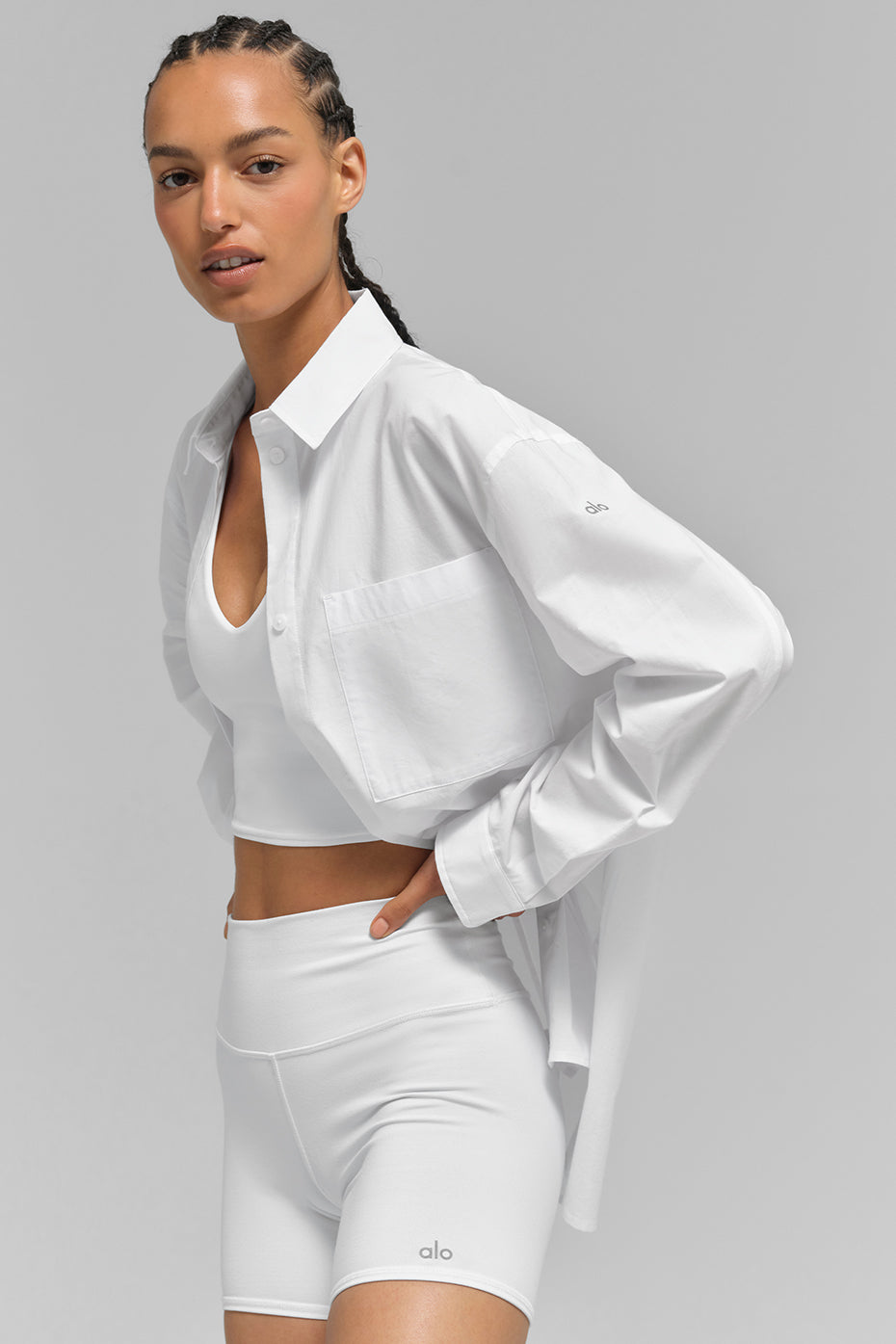 Cotton Real Deal Button Up Long‑Sleeve — White