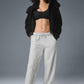 Foxy Sherpa Zip Jacket — Black