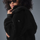 Foxy Sherpa Zip Jacket — Black