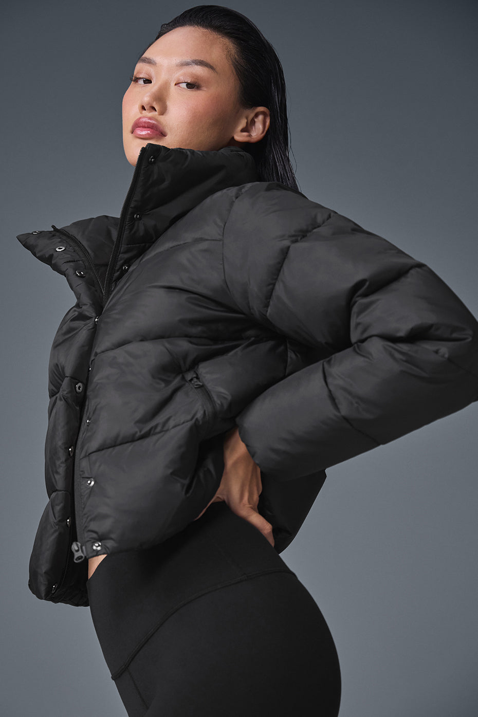 Gold Rush Puffer — Black