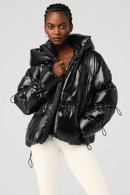 Stunner Puffer Zip Jacket — Black