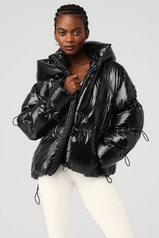 Stunner Puffer Zip Jacket — Black