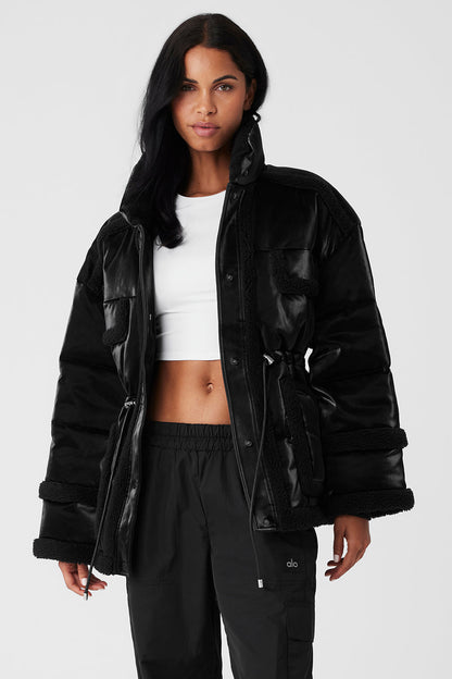 Ice Breaker Puffer Zip Jacket — Black