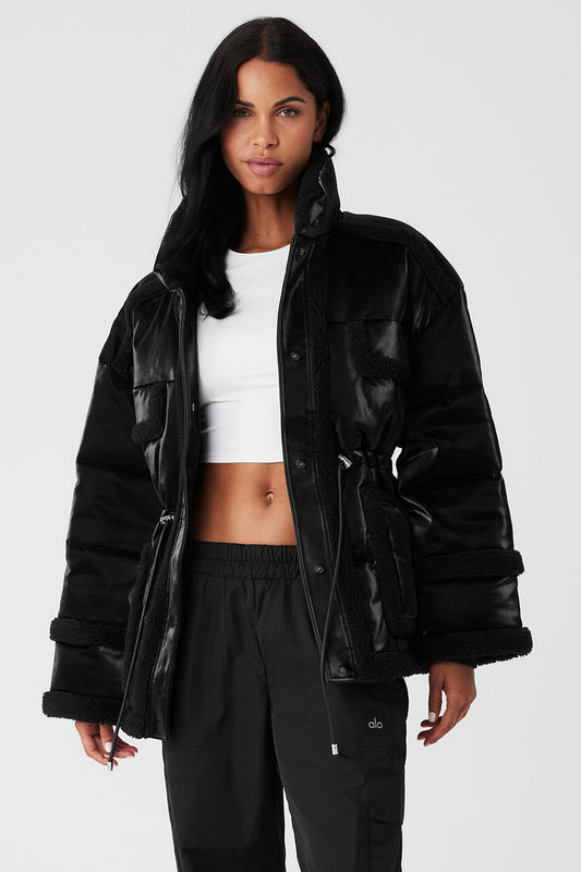 Ice Breaker Puffer Zip Jacket — Black