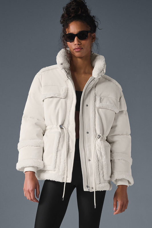 Ice Breaker Puffer Zip Jacket — Ivory