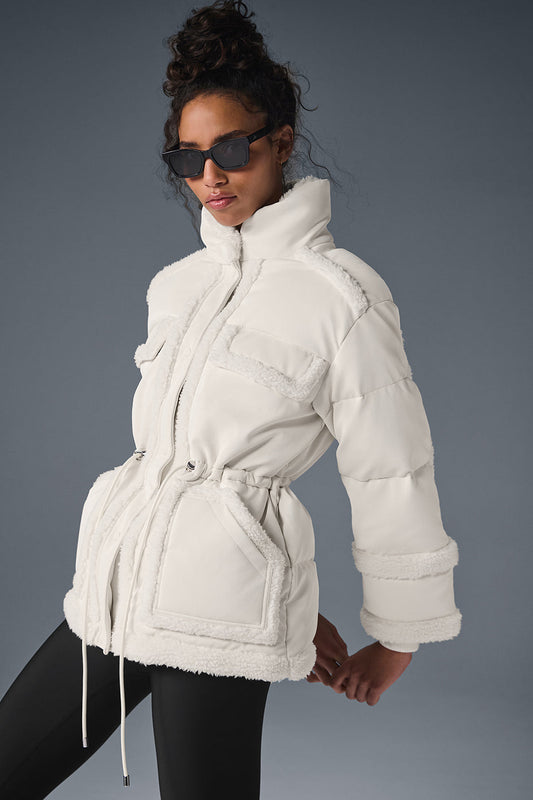 Ice Breaker Puffer Zip Jacket — Ivory