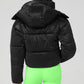 Pearlized Pristine Puffer — Black/Green Glow