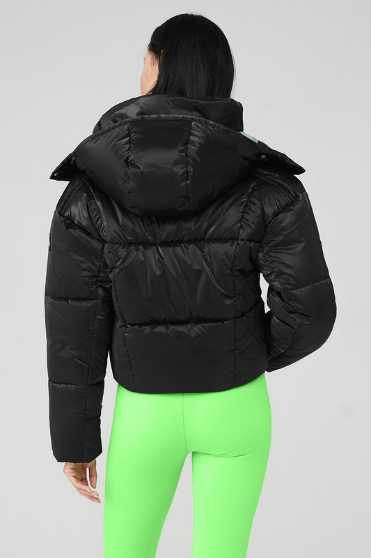 Pearlized Pristine Puffer — Black/Green Glow